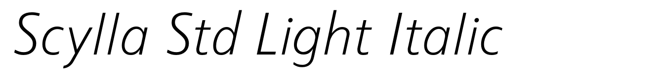 Scylla Std Light Italic